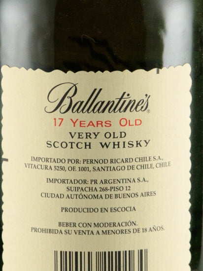 Ballantine's 17 Years 750ml Old Label