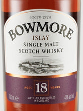Load image into Gallery viewer, Bowmore 18 Years Old Label