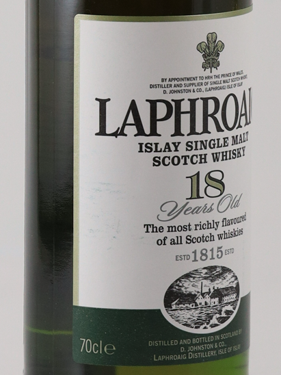 Laphroaig 18 Years Old Label