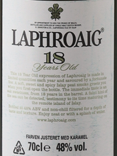 Load image into Gallery viewer, Laphroaig 18 Years Old Label
