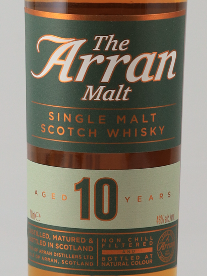 Arran Malt 10 Years Old Label