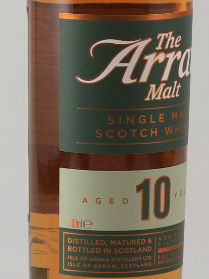 Arran Malt 10 Years Old Label