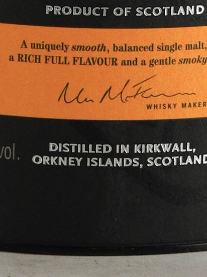Highland Park 12 Years Old Label