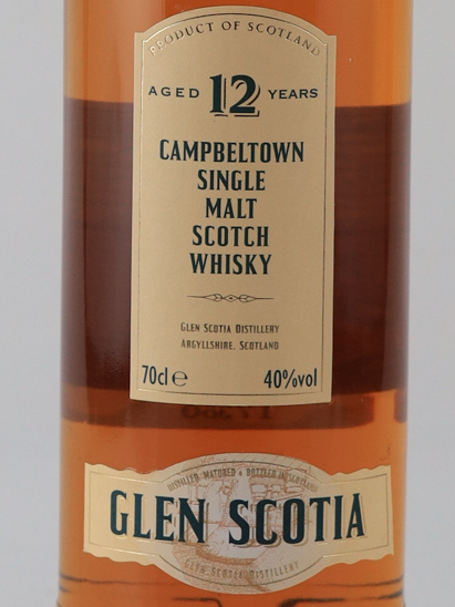 Glen Scotia 12 Years Old Label