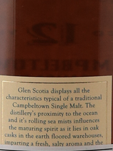 Load image into Gallery viewer, Glen Scotia 12 Years Old Label
