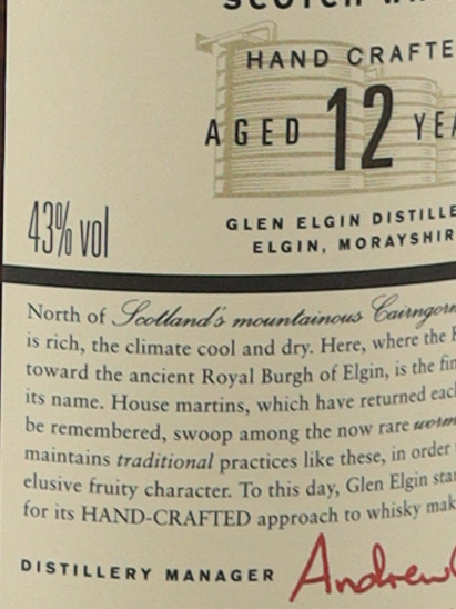 Glen Elgin 12 Years