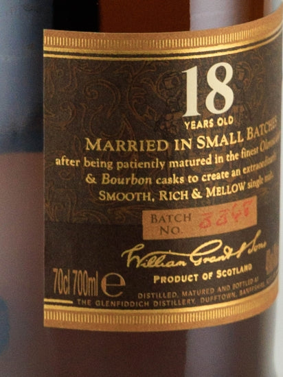 Glenfiddich 18 Years Very Old Label