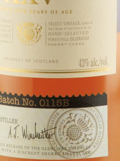 Glenlivet 25 Years 2015 Release