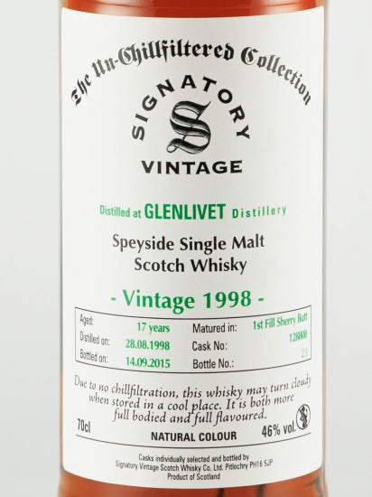 Signatory Glenlivet 17 Years 1998