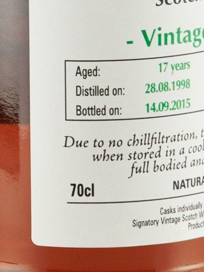 Signatory Glenlivet 17 Years 1998