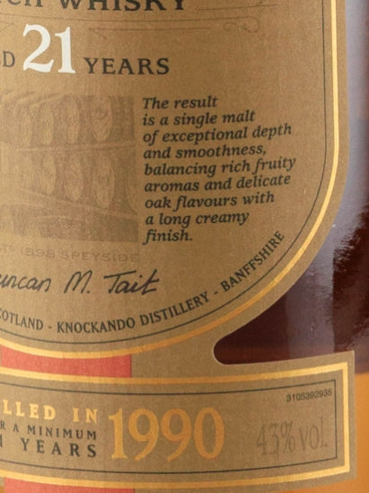 Knockdhu 21 Years 1990 Master Reserve
