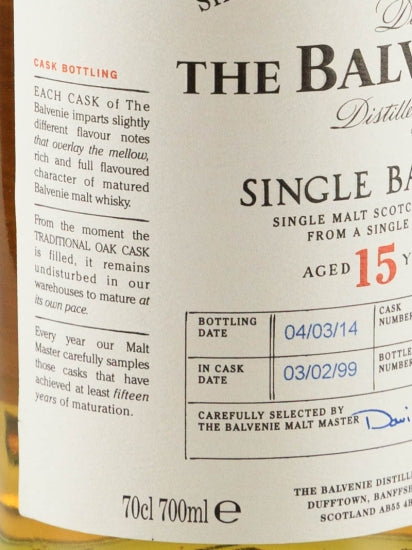 Balvenie 15 Years Single Barrel 1999/2014