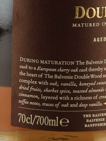 Balvenie 17 Years Double Wood Old Bottle