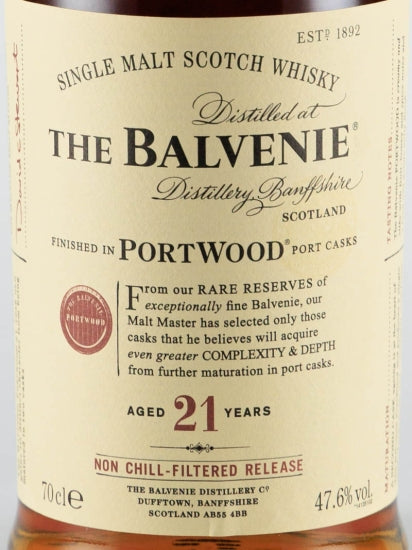 Balvenie 21 Years Portwood Unchillfiltered
