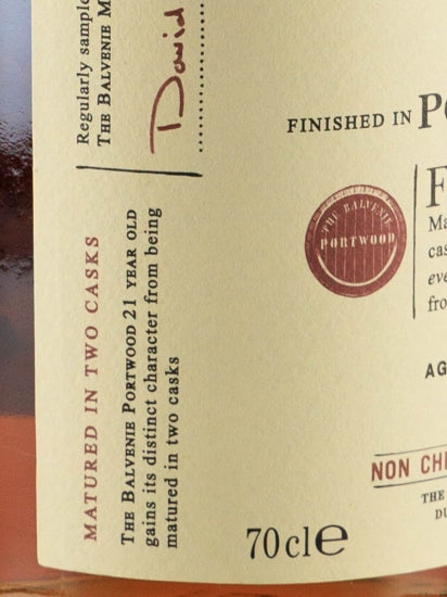 Balvenie 21 Years Portwood Unchillfiltered