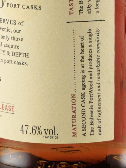 Balvenie 21 Years Portwood Unchillfiltered