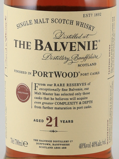 Balvenie 21 Year Old Portwood [Authorized Import]
