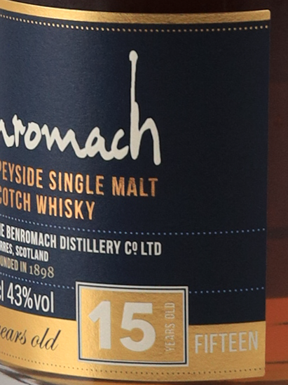 Benromach 15 years old label [Authorized Import]