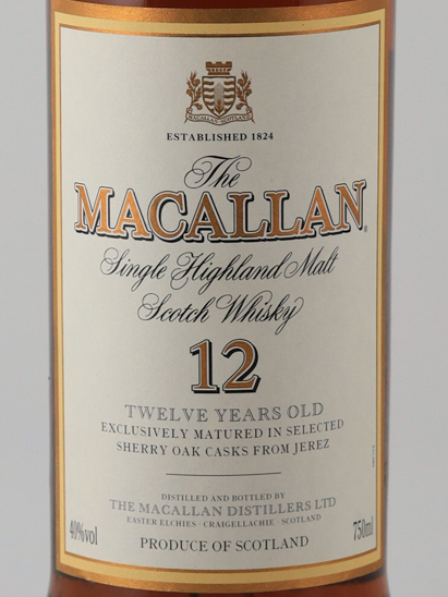 Macallan 12 Years Old Bottle
