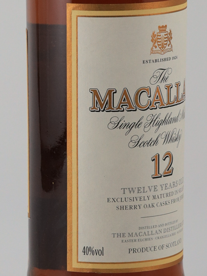 Macallan 12 Years Old Bottle