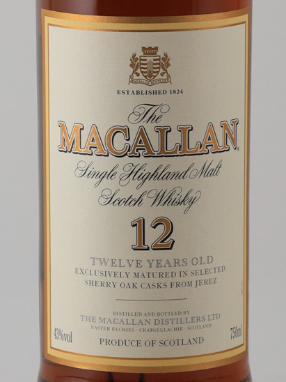 Macallan 12 Years Old Bottle