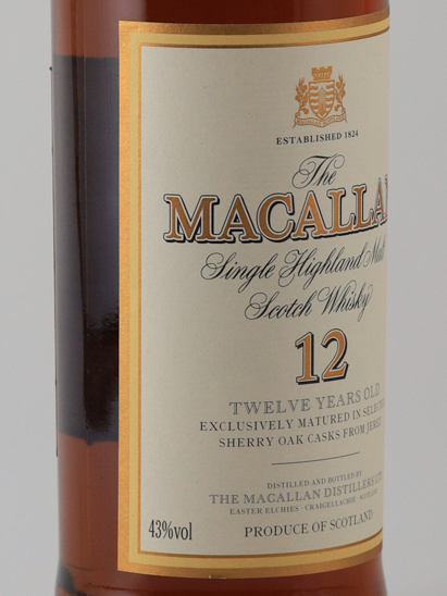 Macallan 12 Years Old Bottle