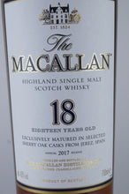 Load image into Gallery viewer, Macallan 18 Years 2017 Release