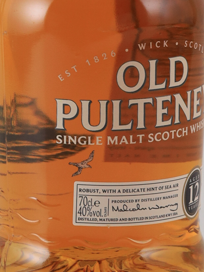 Old Pulteney 12 Years Old Label