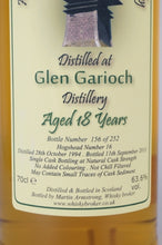 Load image into Gallery viewer, Whisky Broker Glen Garioch 18 Years 1994