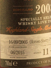 Load image into Gallery viewer, Glendronach 11 years 2003 Oloroso Sherry Puncheon for LIVE 57.7%