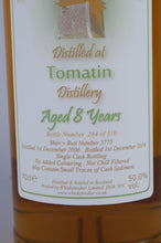 Load image into Gallery viewer, Whisky Broker Tomatin 8 Years 2006