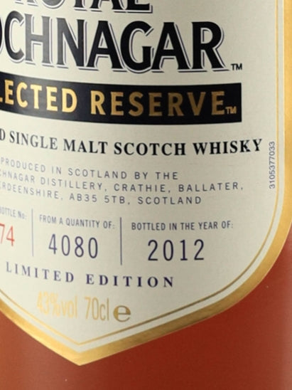 Royal Lochnagar Selected Reserve 2012