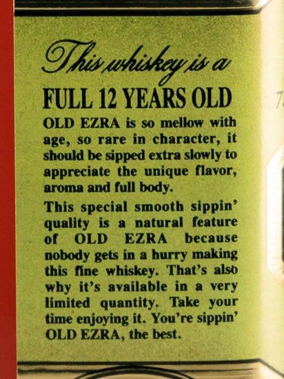 Old Ezra 12 Years Old Label