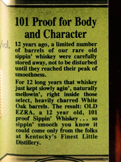 Old Ezra 12 Years Old Label