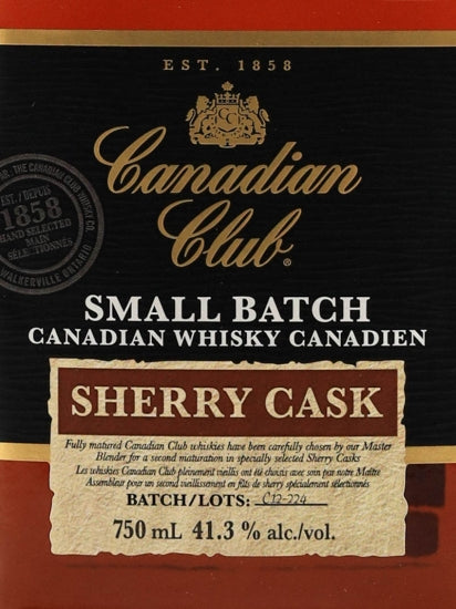 Canadian Club Sherry Cask Old Label