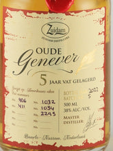 Load image into Gallery viewer, Zuidam Oude Jenever 5 Years