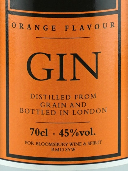 Bloomsbury Orange Flavor Gin