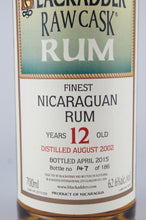 Load image into Gallery viewer, Blackadder Raw Cask Nicaraguan Rum 12 Years 2002