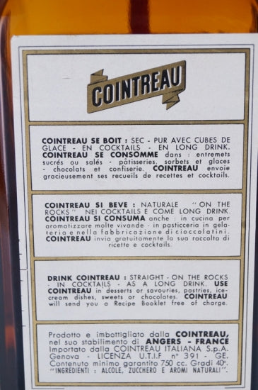 Cointreau 1980s Distribution Old Bottle