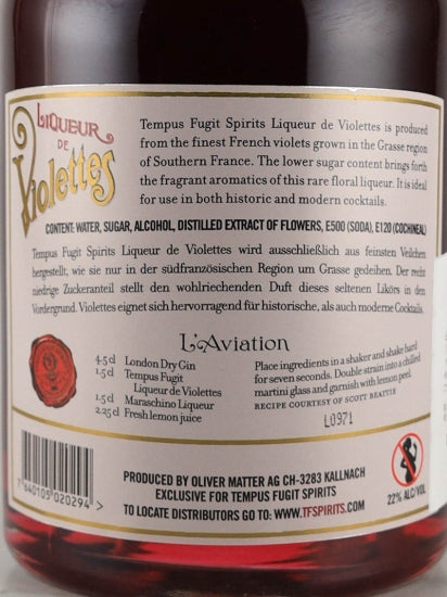Tempus Fugit Liqueur de Violette