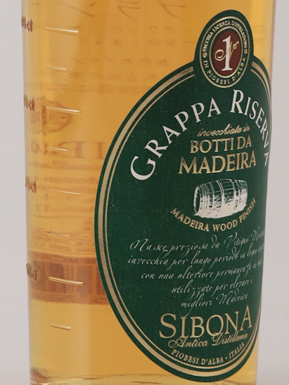 Sibona Grappa Madeira Wood Finish