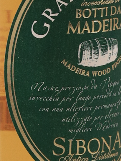 Sibona Grappa Madeira Wood Finish