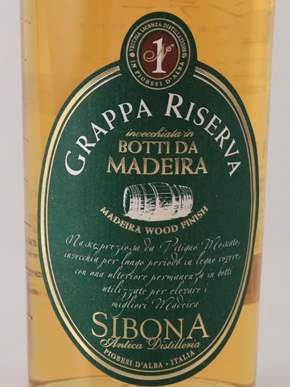 Sibona Grappa Madeira Wood Finish