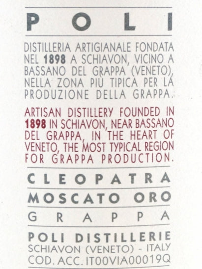 Paoli Cleopatra Moscato Oro