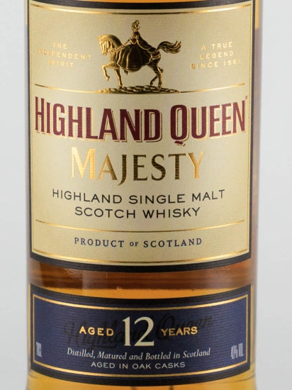 Highland Queen Majesty 12 Years Old Label