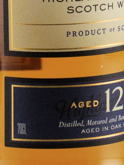 Highland Queen Majesty 12 Years Old Label