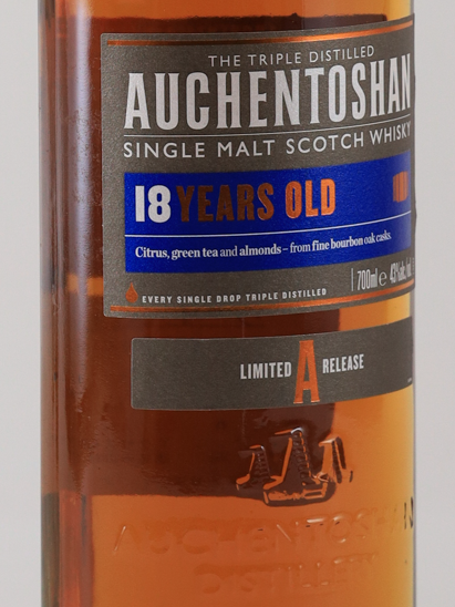 Auchentoshan 18 Years Old Label