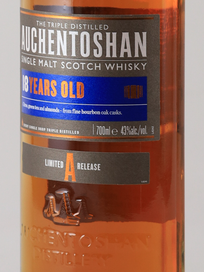 Auchentoshan 18 Years Old Label