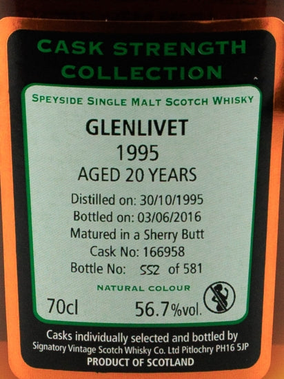 Signatory Glenlivet 20 Years 1995