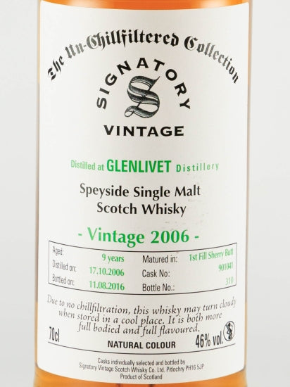 Signatory Glenlivet 9 Years 2006